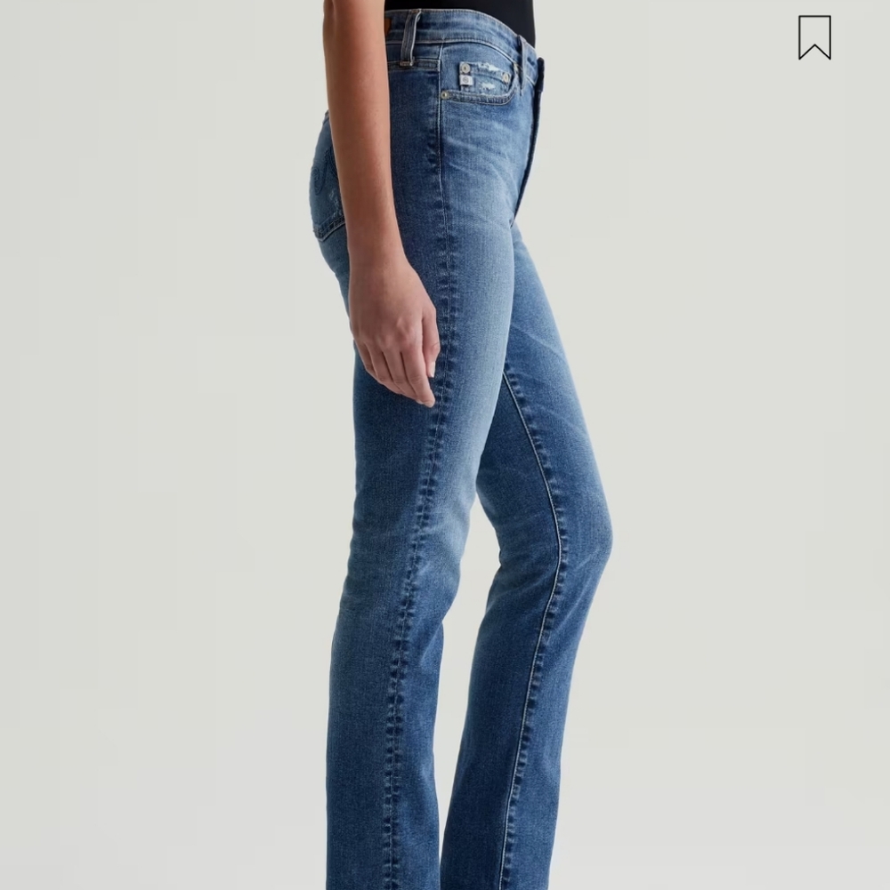 AG Adriano Goldschmied Mari Mid-Rise Slim Straight Jeans - Picture 4 of 14
